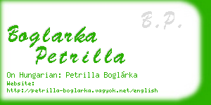 boglarka petrilla business card